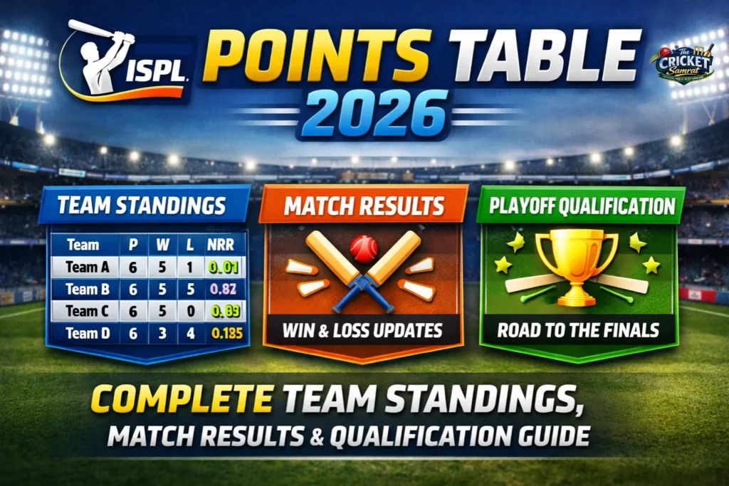 ISPL Points Table 2026