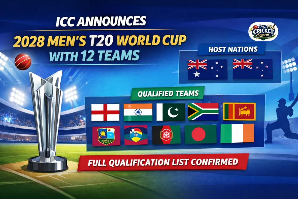 ICC Announces 2028 Men T20 World Cup with 12 Teams
